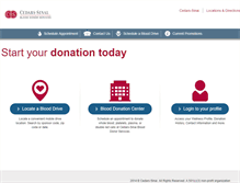 Tablet Screenshot of donatebloodcedars.org